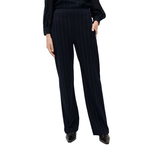 Veronika Maine Wide Pinstripe Straight Leg Pant